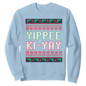 Funny Christmas Nakatomi Plaza Yipee Ki-Yay Sweatshirt TS09 Light Blue Print Your Wear