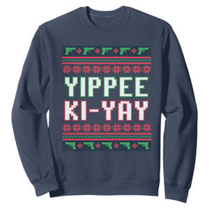 Funny Christmas Nakatomi Plaza Yipee Ki-Yay Sweatshirt TS09 Navy Print Your Wear