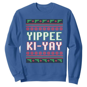 Funny Christmas Nakatomi Plaza Yipee Ki-Yay Sweatshirt TS09 Royal Blue Print Your Wear