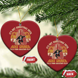 Funny Nakatomi Plaza Christmas Ornament It's Not Christmas Until Hans Gruber Falls TS09 Heart Red Print Your Wear