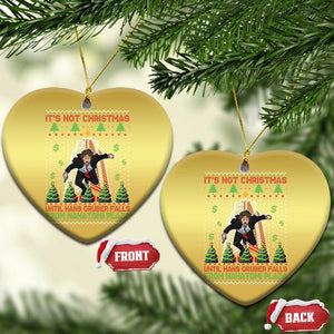 Xmas Nakatomi Plaza Christmas Ornament It's Not Christmas Until Hans Gruber Falls TS09 Heart Gold Print Your Wear