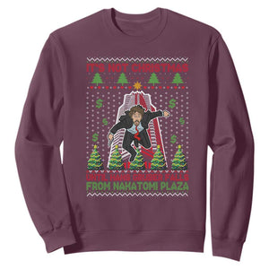 Xmas Nakatomi Plaza Sweatshirt It's Not Christmas Until Hans Gruber Falls TS09 Maroon Print Your Wear