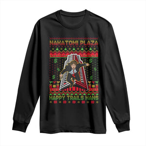 Christmas Nakatomi Plaza 1988 Long Sleeve Shirt Happy Trails Hans TS09 Black Print Your Wear