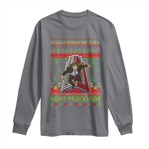 Christmas Nakatomi Plaza 1988 Long Sleeve Shirt Happy Trails Hans TS09 Charcoal Print Your Wear