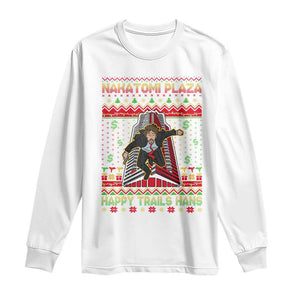 Christmas Nakatomi Plaza 1988 Long Sleeve Shirt Happy Trails Hans TS09 White Print Your Wear