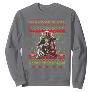 Christmas Nakatomi Plaza 1988 Sweatshirt Happy Trails Hans TS09 Charcoal Print Your Wear