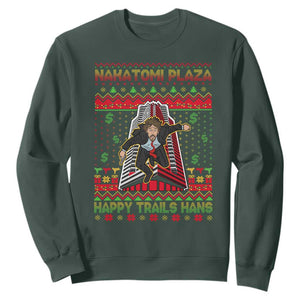 Christmas Nakatomi Plaza 1988 Sweatshirt Happy Trails Hans TS09 Dark Forest Green Print Your Wear