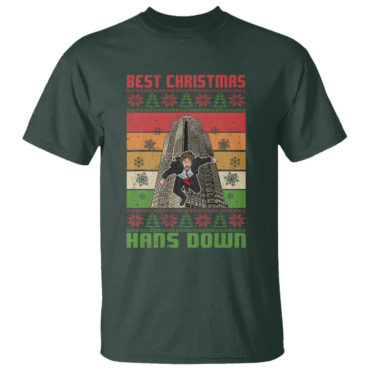Best Christmas Hans Down Nakatomi 1988 T Shirt TS09 Dark Forest Green Print Your Wear