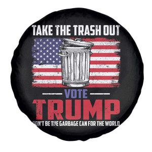 Trump 2024 Spare Tire Cover Dont Be The Garbage Can For The World Take The Trash Out TS09 Print Your Wear