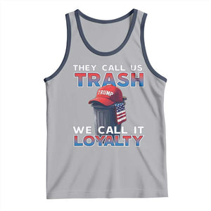 Trump 2024 Tank Top They Call Us Trash We Call It Loyalty TS09 Athletic Heather Navy Print Your Wear