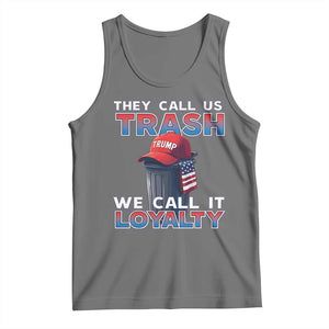 Trump 2024 Tank Top They Call Us Trash We Call It Loyalty TS09 Black Heather Print Your Wear