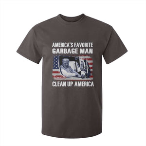 Trump 2024 T Shirt For Kid America's Favorite Garbage Man Time To Clean Up American TS09 Dark Chocolate Print Your Wear