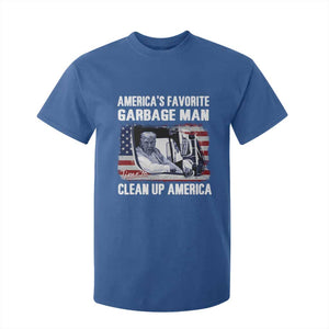 Trump 2024 T Shirt For Kid America's Favorite Garbage Man Time To Clean Up American TS09 Royal Blue Print Your Wear