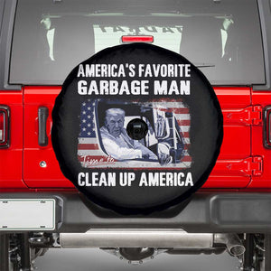 Trump 2024 Spare Tire Cover America's Favorite Garbage Man Time To Clean Up American TS09 Black Print Your Wear