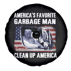 Trump 2024 Spare Tire Cover America's Favorite Garbage Man Time To Clean Up American TS09 Print Your Wear