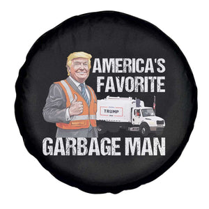 Trump 2024 Spare Tire Cover America's Favorite Garbage Man TS09 Print Your Wear