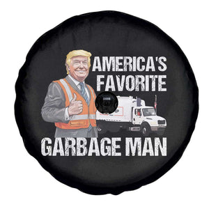 Trump 2024 Spare Tire Cover America's Favorite Garbage Man TS09 Print Your Wear