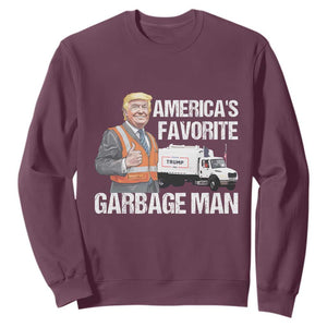 Trump 2024 Sweatshirt America's Favorite Garbage Man TS09 Maroon Print Your Wear