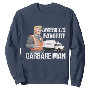 Trump 2024 Sweatshirt America's Favorite Garbage Man TS09 Navy Print Your Wear