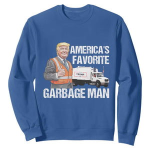 Trump 2024 Sweatshirt America's Favorite Garbage Man TS09 Royal Blue Print Your Wear