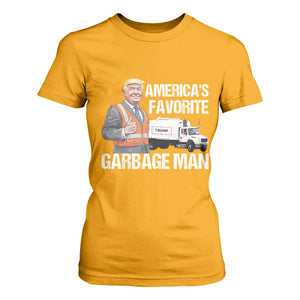 Trump 2024 T Shirt For Women America's Favorite Garbage Man TS09 Gold Print Your Wear