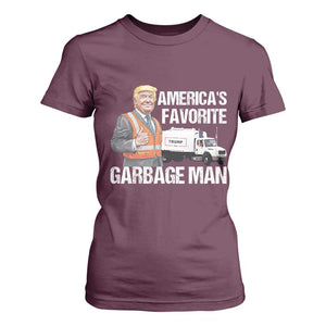 Trump 2024 T Shirt For Women America's Favorite Garbage Man TS09 Maroon Print Your Wear