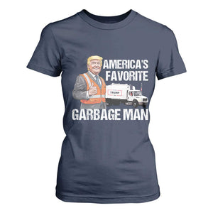 Trump 2024 T Shirt For Women America's Favorite Garbage Man TS09 Navy Print Your Wear