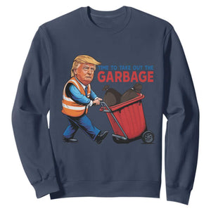 Trump 2024 Sweatshirt Time To Take Out The Garbage TS09 Navy Print Your Wear