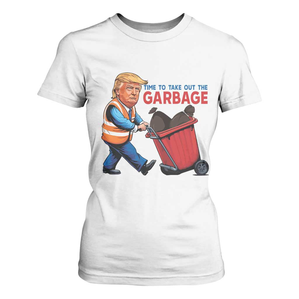 Trump 2024 T Shirt For Women Time To Take Out The Garbage TS09 White Print Your Wear