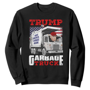 Trump 2024 Sweatshirt Trump Garbage Truck TS09 Black Print Your Wear