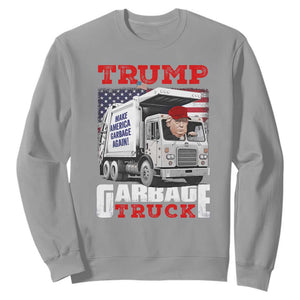 Trump 2024 Sweatshirt Trump Garbage Truck TS09 Sport Gray Print Your Wear