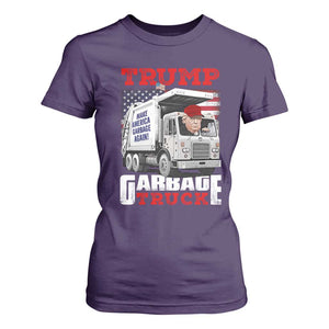 Trump 2024 T Shirt For Women Trump Garbage Truck TS09 Purple Print Your Wear