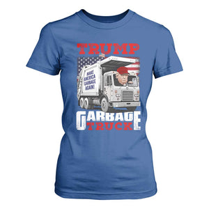 Trump 2024 T Shirt For Women Trump Garbage Truck TS09 Royal Blue Print Your Wear