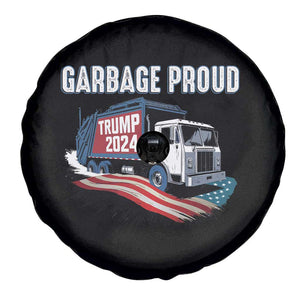 Trump 2024 Spare Tire Cover Garbage Proud Trump Garbage Truck TS09 Print Your Wear