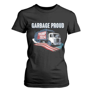 Trump 2024 T Shirt For Women Garbage Proud Trump Garbage Truck TS09 Black Print Your Wear