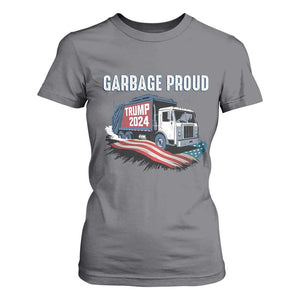 Trump 2024 T Shirt For Women Garbage Proud Trump Garbage Truck TS09 Charcoal Print Your Wear