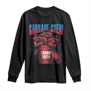 Trump 2024 Long Sleeve Shirt Garbage Crew Raccoon Trump Supporters TS09 Black Print Your Wear