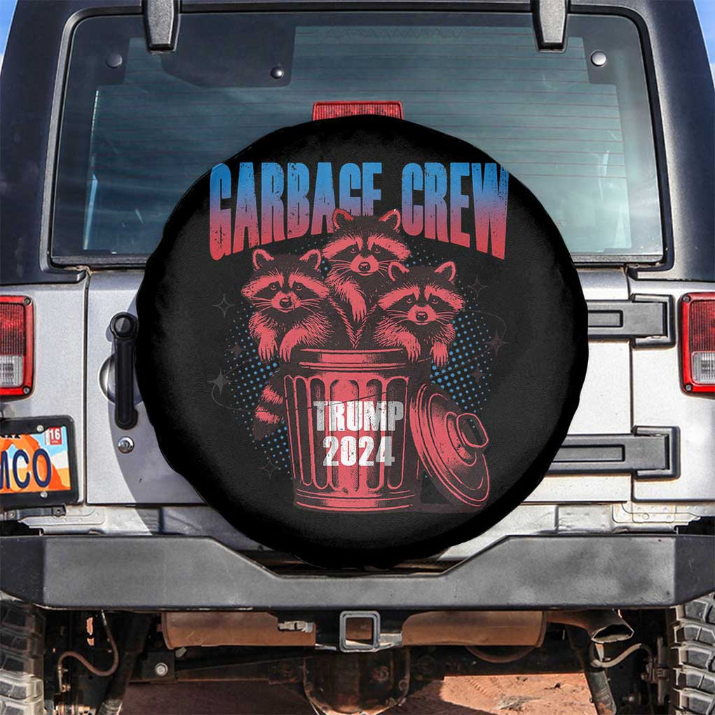 Trump 2024 Spare Tire Cover Garbage Crew Raccoon Trump Supporters TS09 No hole Black Print Your Wear