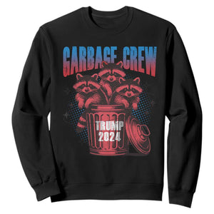 Trump 2024 Sweatshirt Garbage Crew Raccoon Trump Supporters TS09 Black Print Your Wear