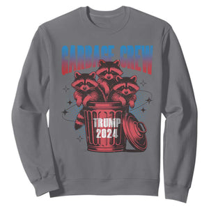 Trump 2024 Sweatshirt Garbage Crew Raccoon Trump Supporters TS09 Charcoal Print Your Wear