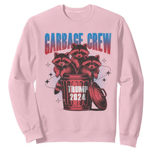 Trump 2024 Sweatshirt Garbage Crew Raccoon Trump Supporters TS09 Light Pink Print Your Wear