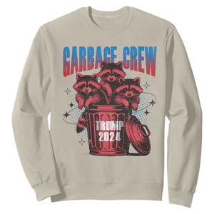 Trump 2024 Sweatshirt Garbage Crew Raccoon Trump Supporters TS09 Sand Print Your Wear