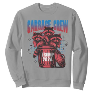 Trump 2024 Sweatshirt Garbage Crew Raccoon Trump Supporters TS09 Sport Gray Print Your Wear