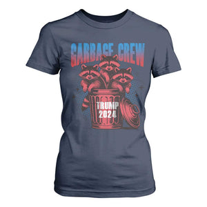 Trump 2024 T Shirt For Women Garbage Crew Raccoon Trump Supporters TS09 Navy Print Your Wear