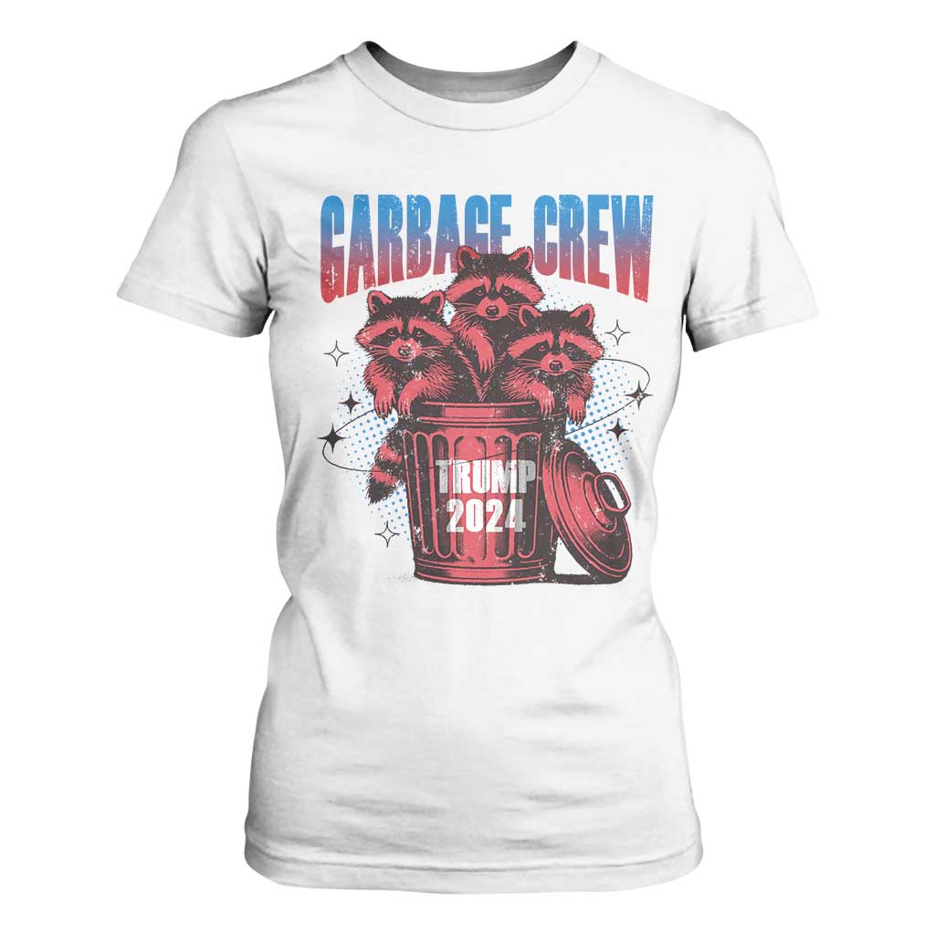 Trump 2024 T Shirt For Women Garbage Crew Raccoon Trump Supporters TS09 White Print Your Wear