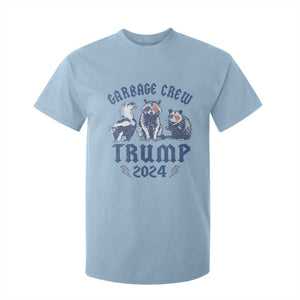 Trump 2024 T Shirt For Kid Garbage Crew Team Trash Raccoon Opossum Rat TS09 Light Blue Print Your Wear