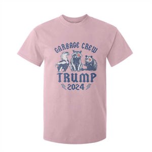 Trump 2024 T Shirt For Kid Garbage Crew Team Trash Raccoon Opossum Rat TS09 Light Pink Print Your Wear