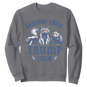 Trump 2024 Sweatshirt Garbage Crew Team Trash Raccoon Opossum Rat TS09 Charcoal Print Your Wear