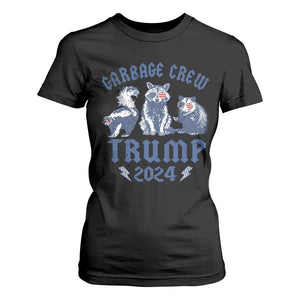 Trump 2024 T Shirt For Women Garbage Crew Team Trash Raccoon Opossum Rat TS09 Black Print Your Wear