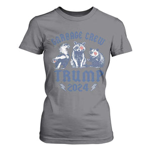 Trump 2024 T Shirt For Women Garbage Crew Team Trash Raccoon Opossum Rat TS09 Charcoal Print Your Wear